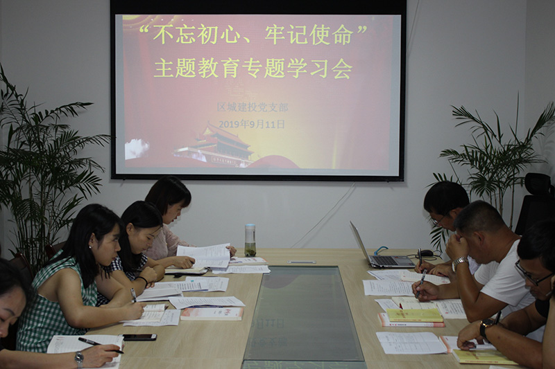 區(qū)城建投公司黨支部開展“先學、先查、先改”工作 預熱 “不忘初心、牢記使命”主題教育工作